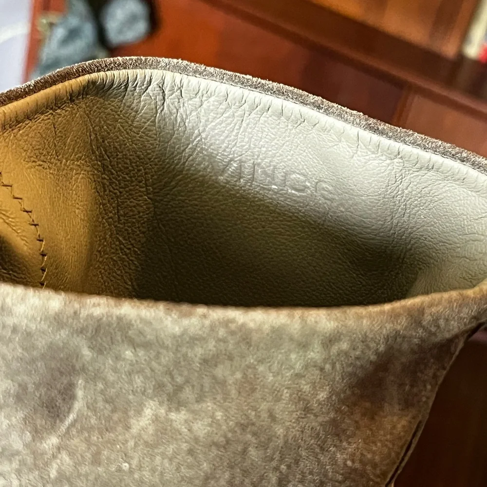 VINCE Casper Leather Knee High Pull-On Boots in Flint Gray Women’s Size 7.5 - Picture 10 of 15